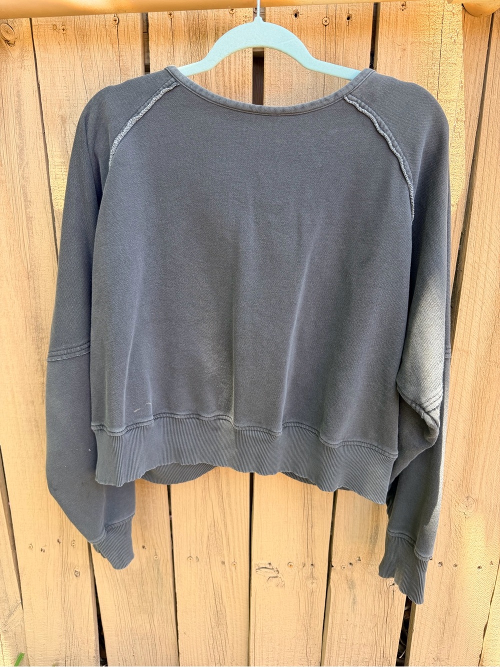 American eagle grey open back sweatshirt